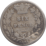 1881 SIXPENCE ( NF ) - Sixpence - Cambridgeshire Coins