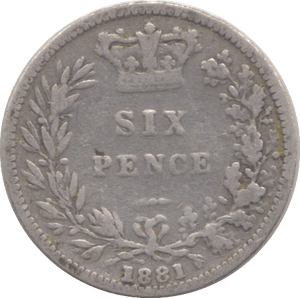 1881 SIXPENCE ( NF ) - Sixpence - Cambridgeshire Coins