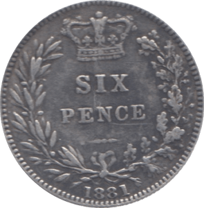 1881 SIXPENCE ( VF ) 6 - Sixpence - Cambridgeshire Coins