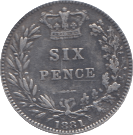 1881 SIXPENCE ( VF ) 6 - Sixpence - Cambridgeshire Coins