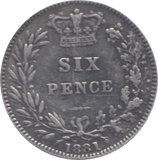 1881 SIXPENCE ( VF ) 6 - Sixpence - Cambridgeshire Coins