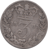 1881 THREEPENCE ( FAIR ) 2 - Threepence - Cambridgeshire Coins