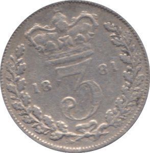 1881 THREEPENCE ( FAIR ) - threepence - Cambridgeshire Coins