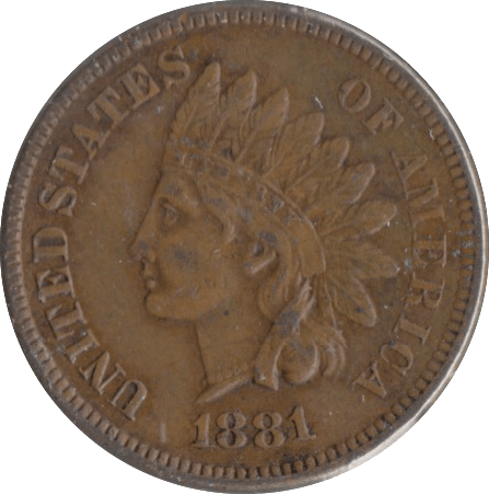 1881 USA ONE CENT - WORLD COINS - Cambridgeshire Coins