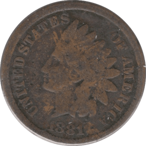 1881 USA ONE CENT - WORLD COINS - Cambridgeshire Coins