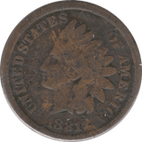 1881 USA ONE CENT - WORLD COINS - Cambridgeshire Coins