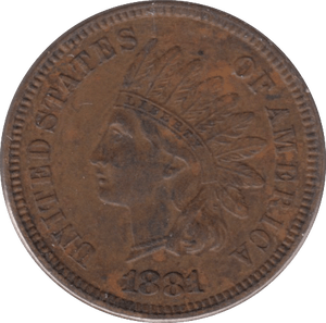 1881 USA ONE CENT - WORLD COINS - Cambridgeshire Coins