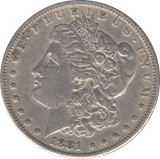 1881 USA SILVER MORGAN DOLLAR SAN FRANCISCO MINT - SILVER WORLD COINS - Cambridgeshire Coins