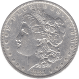 1881 USA SILVER MORGAN DOLLAR - WORLD COINS - Cambridgeshire Coins