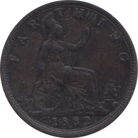 1882 FARTHING ( AUNC ) 1 H - Farthing - Cambridgeshire Coins