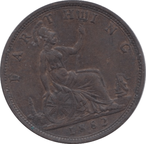 1882 FARTHING ( AUNC ) 23 H - Farthing - Cambridgeshire Coins