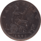 1882 FARTHING ( EF ) - Farthing - Cambridgeshire Coins