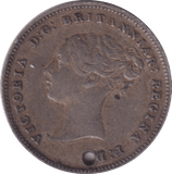 1882 FOURPENCE ( GVF ) HOLED - Fourpence - Cambridgeshire Coins