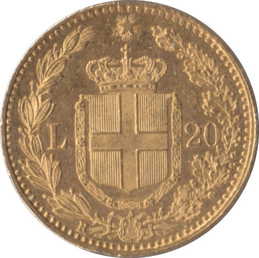1882 GOLD 20 LIRA ITALY - Gold World Coins - Cambridgeshire Coins