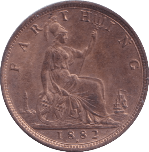 1882 H FARTHING ( BU ) - Farthing - Cambridgeshire Coins