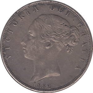1882 HALFCROWN ( EF ) 1 - Halfcrown - Cambridgeshire Coins