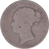 1882 HALFCROWN ( NF ) - Halfcrown - Cambridgeshire Coins