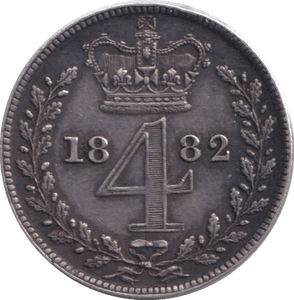 1882 MAUNDY FOURPENCE ( GVF ) - Maundy Coins - Cambridgeshire Coins