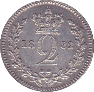 1882 MAUNDY TWOPENCE ( AUNC ) - Maundy Coins - Cambridgeshire Coins