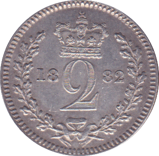1882 MAUNDY TWOPENCE ( AUNC ) - Maundy Coins - Cambridgeshire Coins