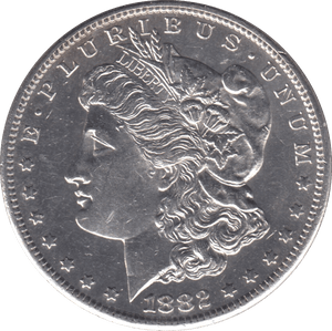 1882 MORGAN DOLLAR USA SAN FRANCISCO MINT - SILVER WORLD COINS - Cambridgeshire Coins