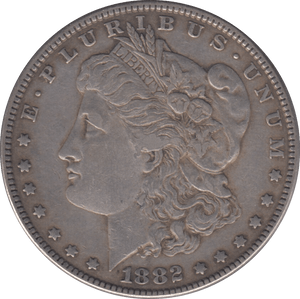 1882 MORGAN DOLLAR USA - SILVER WORLD COINS - Cambridgeshire Coins