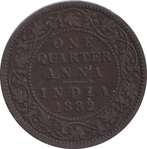 1882 ONE QUARTER ANNA INDIA - WORLD COINS - Cambridgeshire Coins