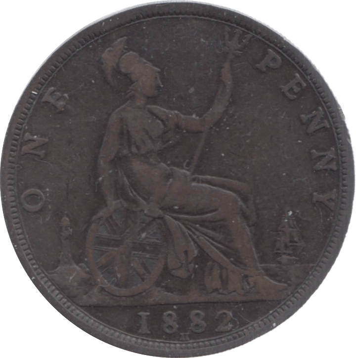 1882 PENNY ( FINE ) 7 H - Penny - Cambridgeshire Coins