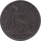 1882 PENNY ( FINE ) 7 H - Penny - Cambridgeshire Coins