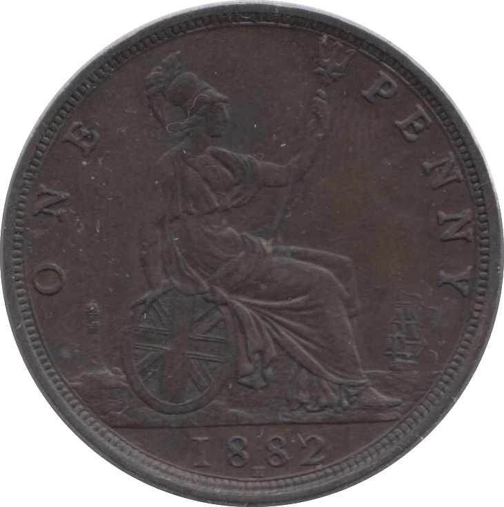 1882 PENNY H ( EF ) - Penny - Cambridgeshire Coins