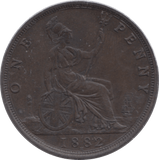 1882 PENNY H ( EF ) - Penny - Cambridgeshire Coins