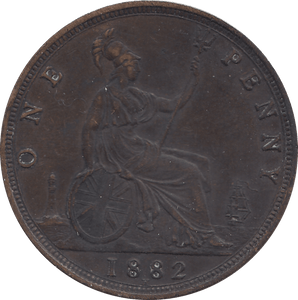 1882 PENNY ( VF ) H - Penny - Cambridgeshire Coins