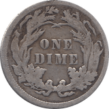 1882 SILVER DIME USA REF H98 - SILVER WORLD COINS - Cambridgeshire Coins