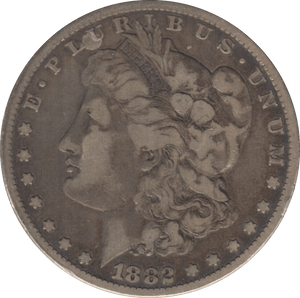 1882 SILVER MORGAN DOLLAR USA - SILVER WORLD COINS - Cambridgeshire Coins