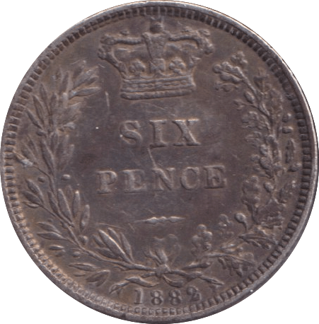 1882 SIXPENCE ( VF ) - Sixpence - Cambridgeshire Coins