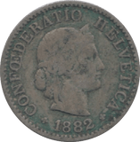1882 SWITZERLAND 5 RAPPEN - WORLD COINS - Cambridgeshire Coins