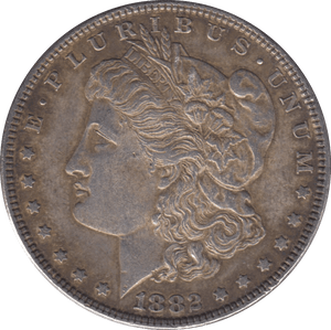 1882 USA MORGAN SILVER DOLLAR - SILVER WORLD COINS - Cambridgeshire Coins