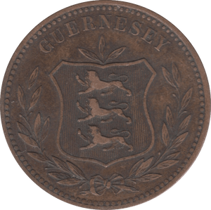 1883 8 DOUBLES GUERNSEY - WORLD COINS - Cambridgeshire Coins