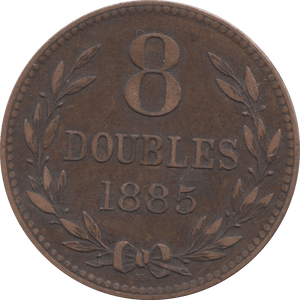 1883 8 DOUBLES GUERNSEY - WORLD COINS - Cambridgeshire Coins