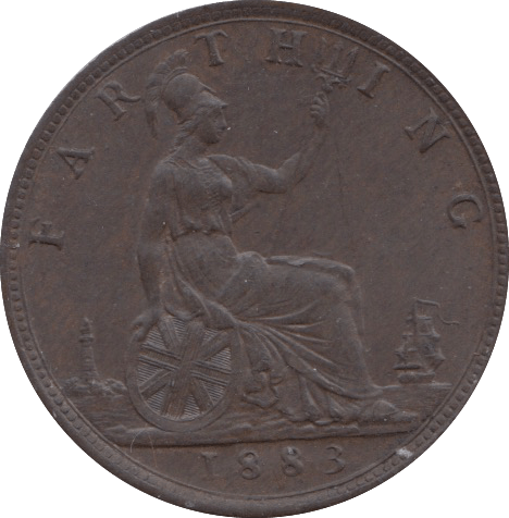 1883 FARTHING ( AUNC ) - Farthing - Cambridgeshire Coins