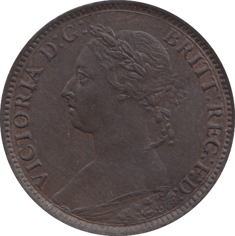 1883 FARTHING ( AUNC ) - Farthing - Cambridgeshire Coins