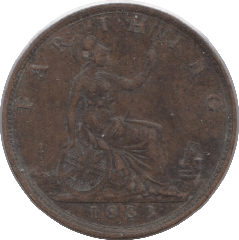 1883 FARTHING ( EF ) - Farthing - Cambridgeshire Coins