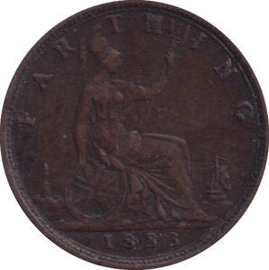 1883 FARTHING ( GVF ) - Farthing - Cambridgeshire Coins