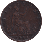 1883 FARTHING ( GVF ) - Farthing - Cambridgeshire Coins