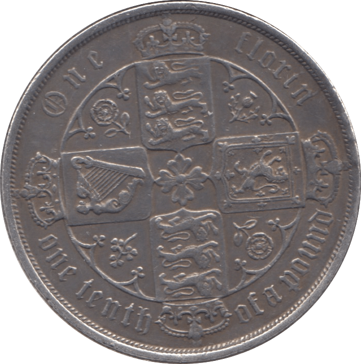 1883 FLORIN ( GVF ) - Florin - Cambridgeshire Coins