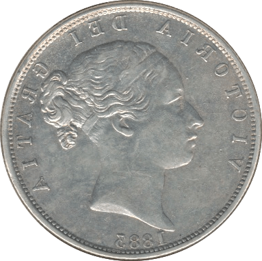 1883 HALFCROWN ( EF ) - Halfcrown - Cambridgeshire Coins