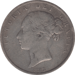 1883 HALFCROWN ( F ) - Halfcrown - Cambridgeshire Coins