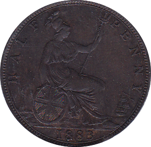 1883 HALFPENNY ( AUNC ) - Halfpenny - Cambridgeshire Coins