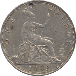1883 PENNY ( EF ) SILVER PLATED - Penny - Cambridgeshire Coins
