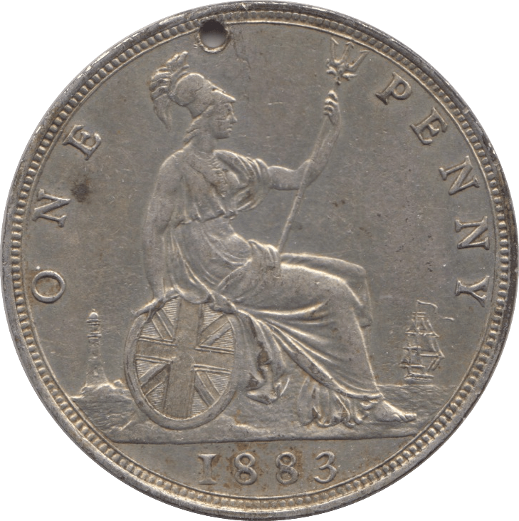 1883 PENNY ( EF ) SILVER PLATED - Penny - Cambridgeshire Coins